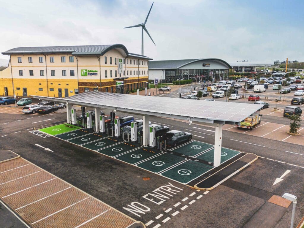 EV charging at Cornwall Services