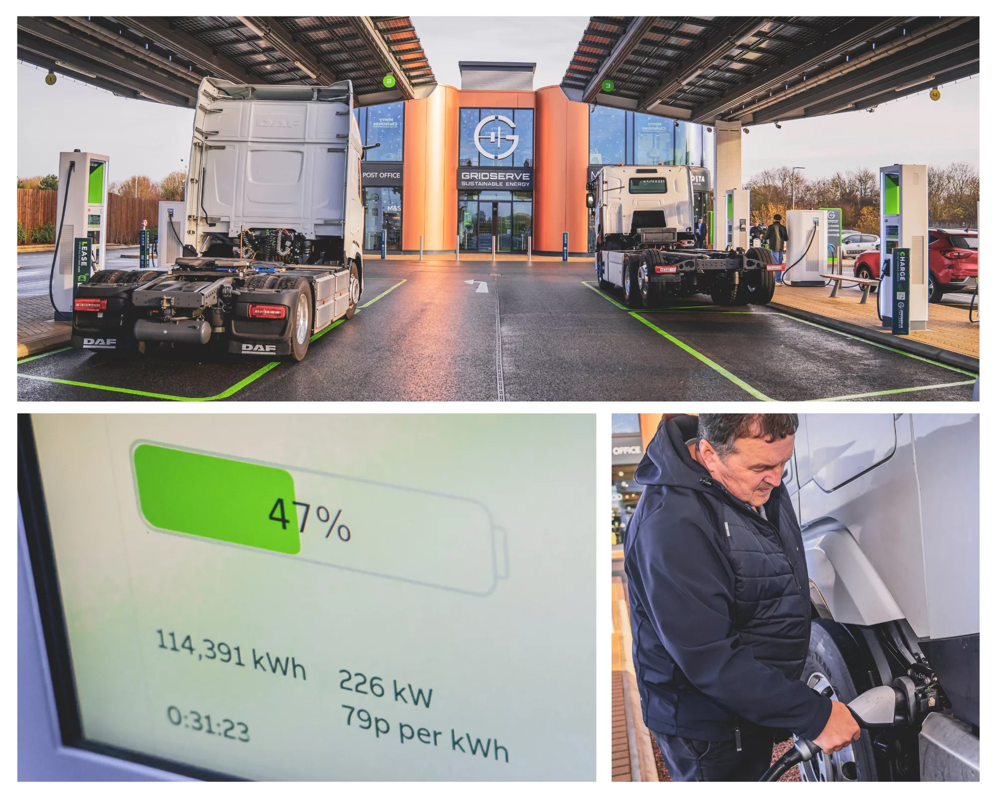 EV truck charger testing with GRIDSERVE