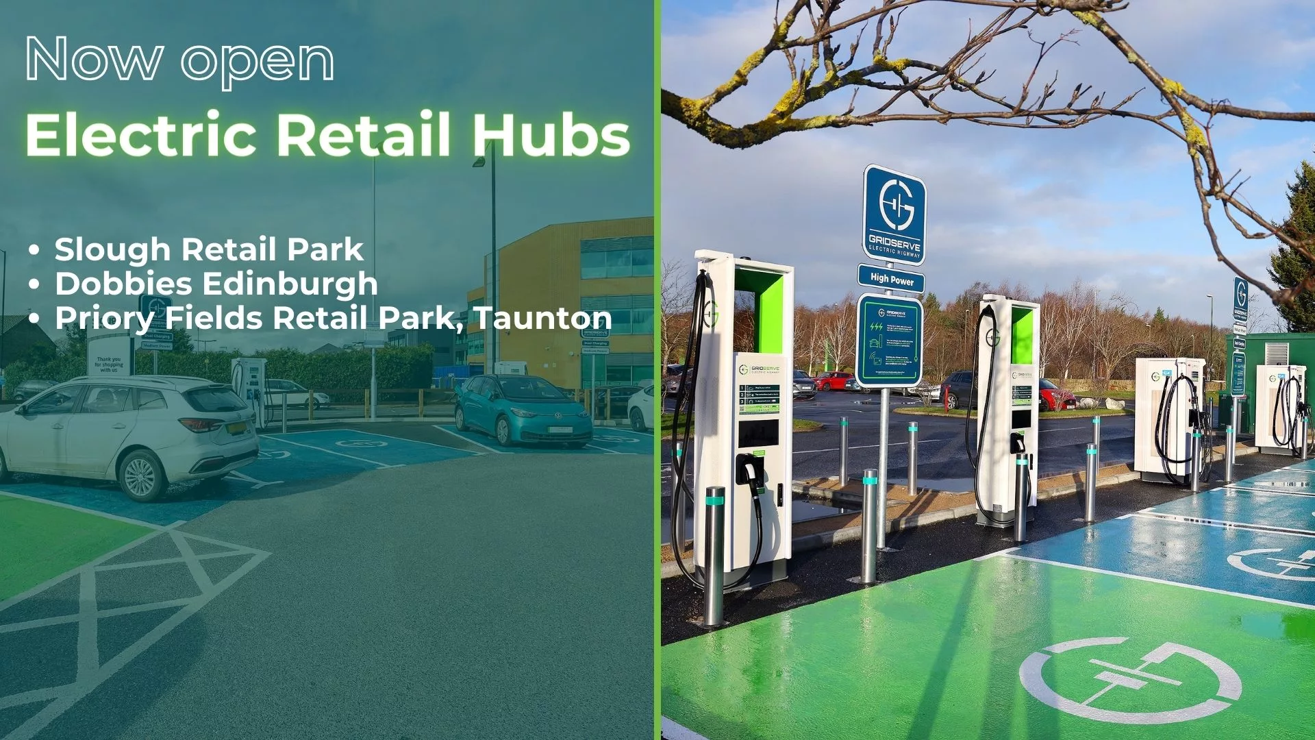 New EV charging sites - Electric Retail Hubs