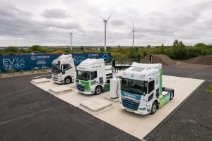 Nissan Sunderland eHGV charging station, delivered by GRIDSERVE Electric Freightway
