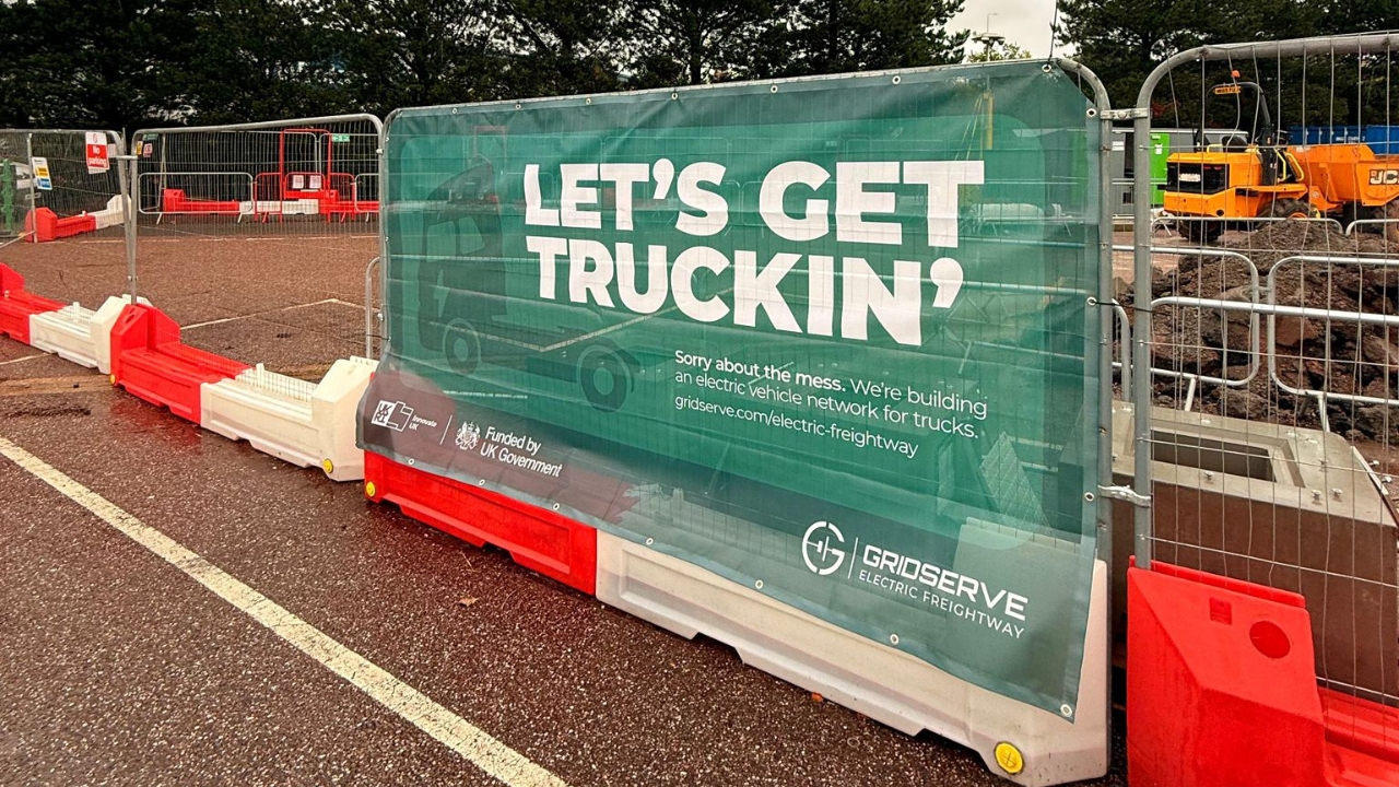 GRIDSERVE Electric Freightway construction