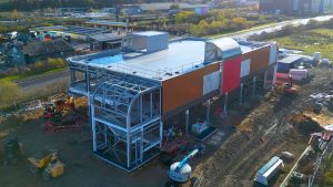 GRIDSERVE Markham Vale Electric Forecourt in construction