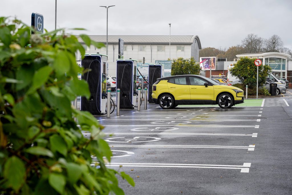 GRIDSERVE EV charging station at Knutsford Services Northbound