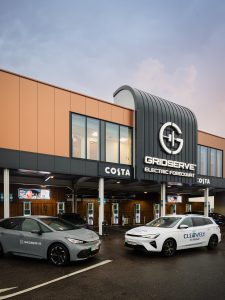 Cleevely EV Mobile x GRIDSERVE partnership at Norwich Electric Forecourt