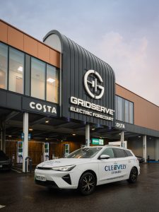 Cleevely EV Mobile x GRIDSERVE partnership at Norwich Electric Forecourt