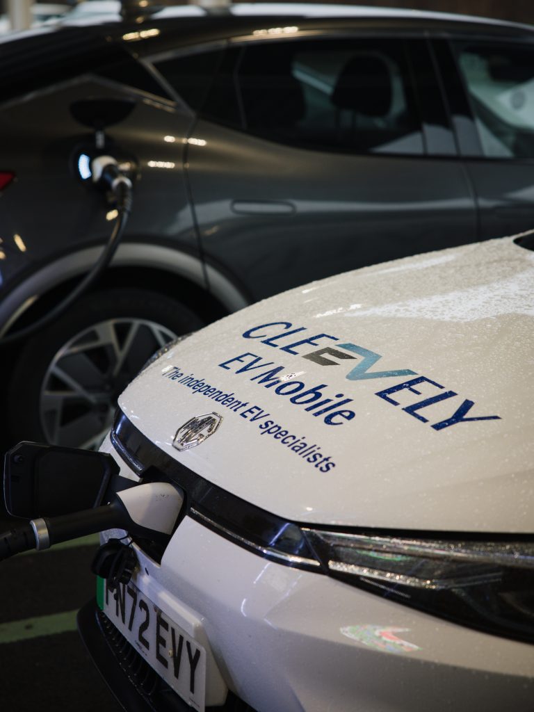 Cleevely EV Mobile x GRIDSERVE partnership at Norwich Electric Forecourt