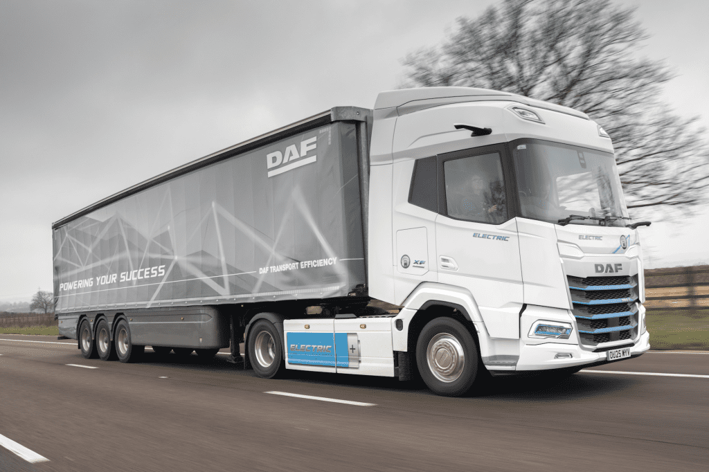 DAF Trucks XF Electric using the GRIDSERVE Electric Freightway