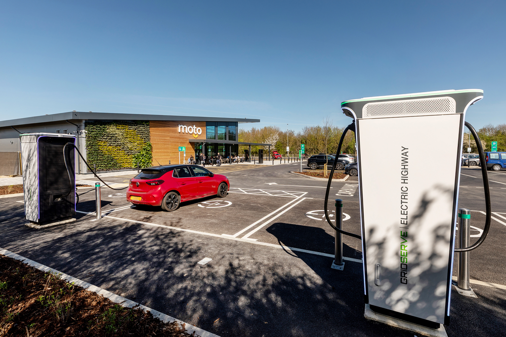 Moto Sawtry has 12 ultra-rapid GRIDSERVE EV charging bays