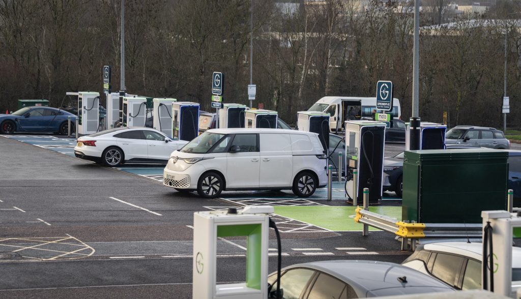GRIDSERVE 400kW charger at Moto Exeter