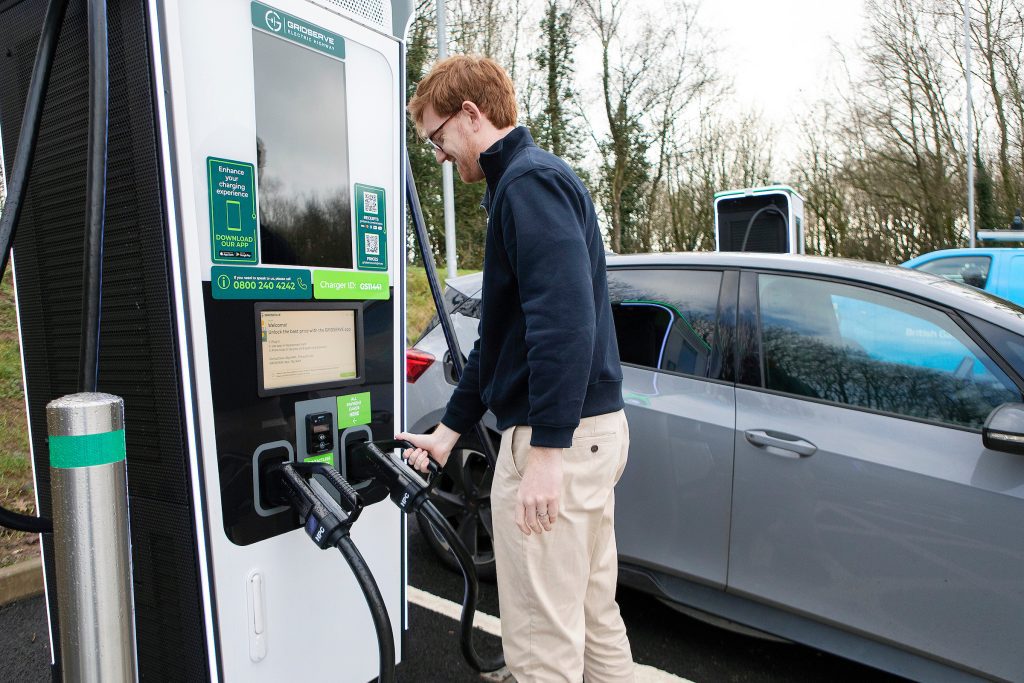 GRIDSERVE opens 12-bay ultra-rapid EV charging Super Hub at Roadchef Magor Services in Wales
