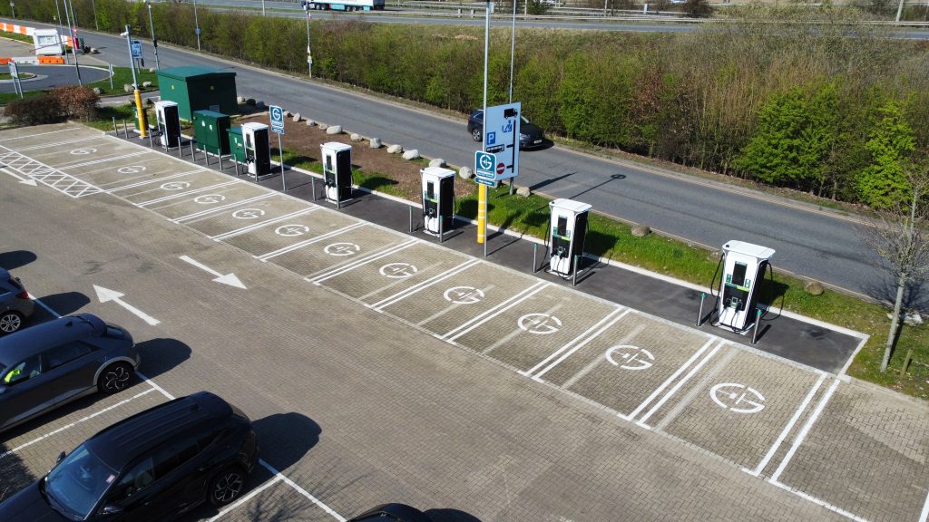 GRIDSERVE Electric Super Hub at Roadchef Folkestone M20 Services