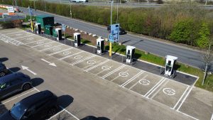 GRIDSERVE Electric Super Hub at Roadchef Folkestone M20 Services