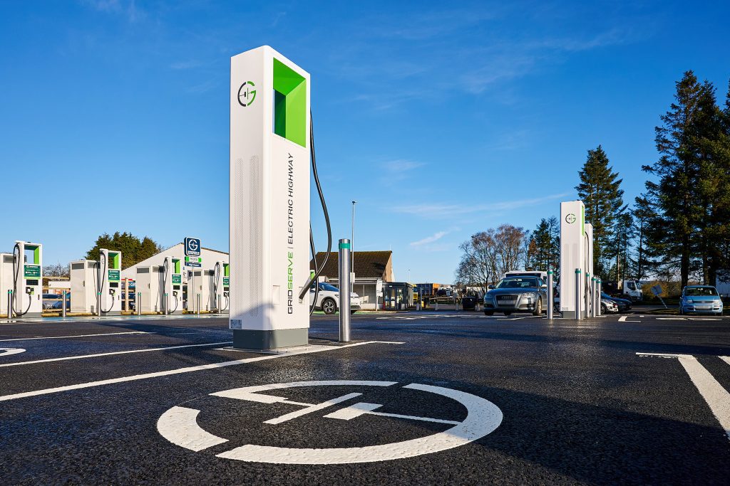 GRIDSERVE Electric Super Hub at Moto Kinross